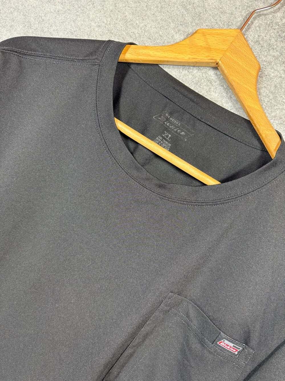 Genuine Dickies Long Sleeve Pocket T-Shirt Black XL